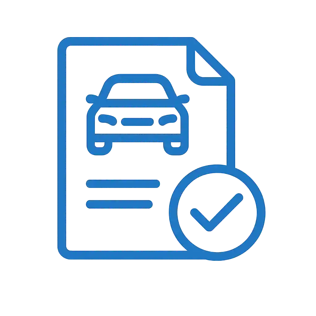 Ícone de documentos veiculares para seleção de tipo de consulta