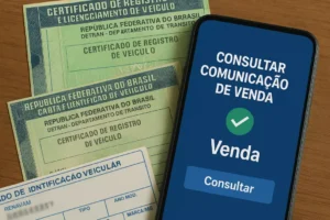 Verificação de comunicação de venda e documentos veiculares